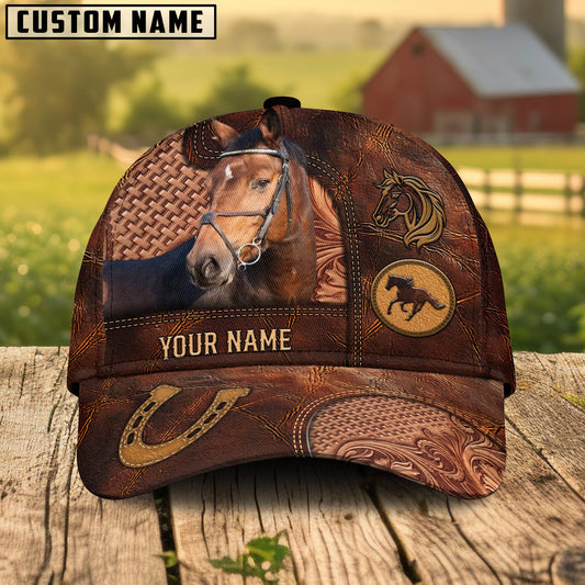 Warmblood Dark Brown Craving Personalized Name Cap