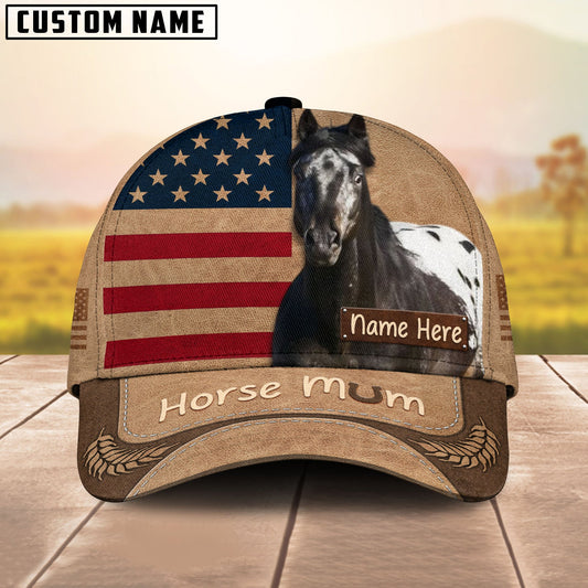 Friesian Dark Brown Craving Personalized Name Cap