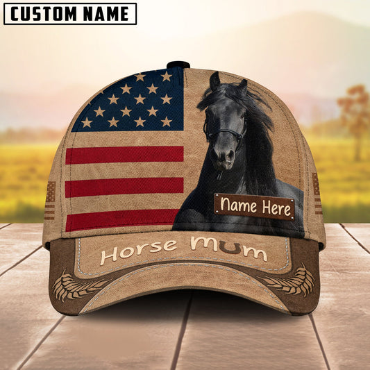 Personalized Cap – Fresian Horse