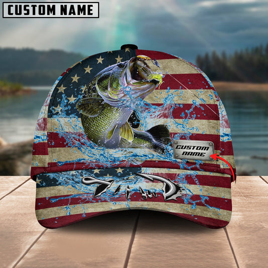 Personalized  American Bass Fishing  Classic Cap