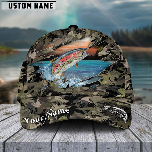 Trout Fishing Lure Camouflage Personalized Cap